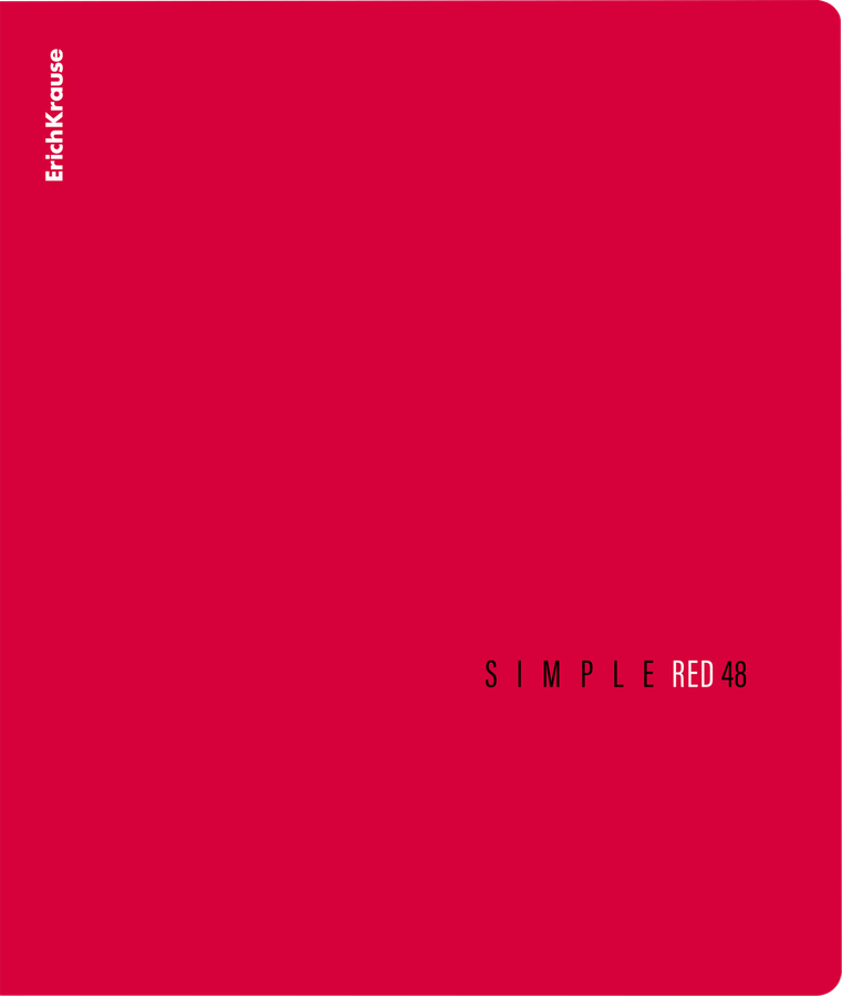 Тетрадь общая ученическая ERICHKRAUSE Simple Color, черный, 48 листов, в клетку, превью