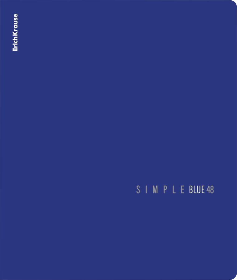 Тетрадь общая ученическая ERICHKRAUSE Simple Color, черный, 48 листов, в клетку, предпросмотр