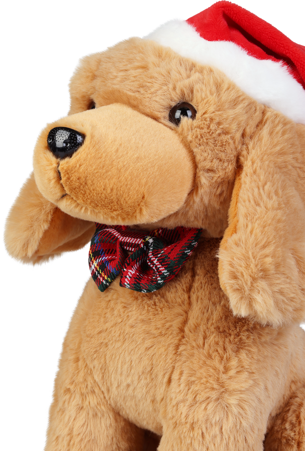 Игрушка мягкая BIGGA Собачка новогодняя, 30см, Арт. M2108430, предпросмотр