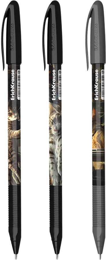 Ручка шариковая ERICHKRAUSE U-108 Stick Big City Cats 1.0, Ultra Glide Technology, синий, превью