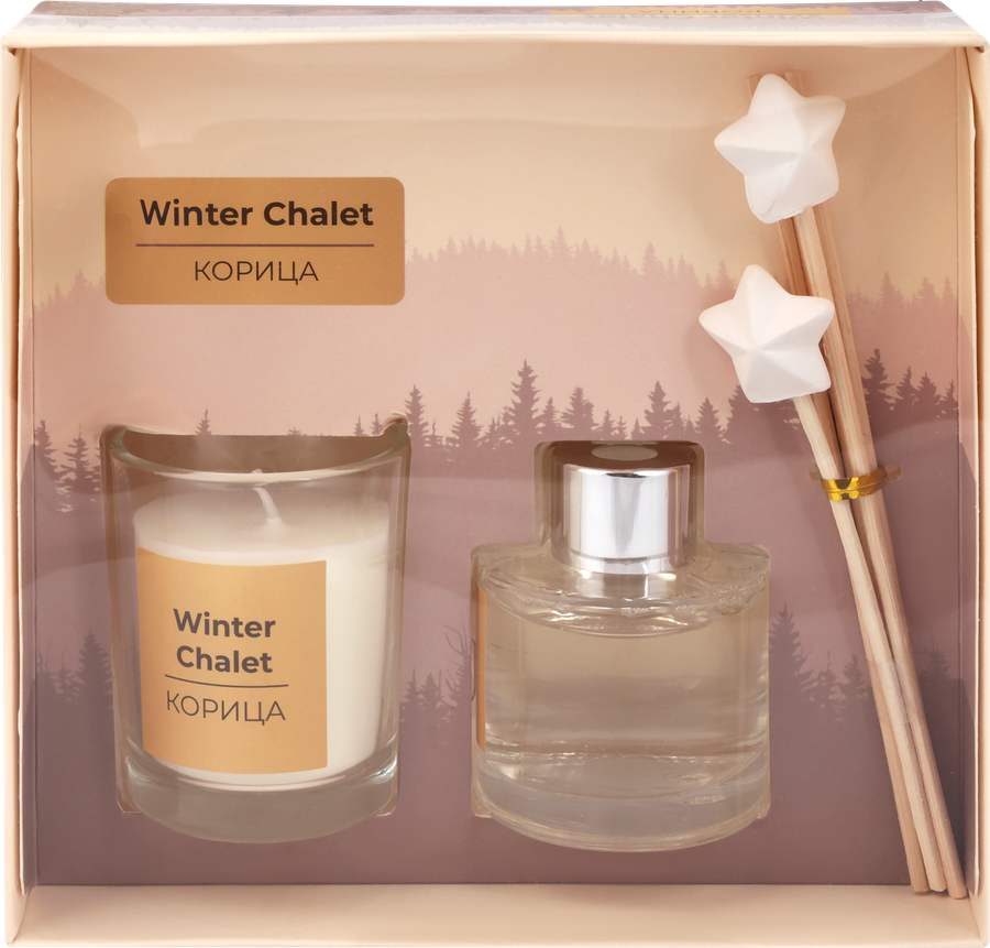 Набор HOMECLUB Winter Chalet, диффузор 40мл + свеча, Арт. NYSS-1, превью