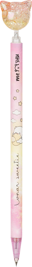 Карандаш механический MESHU Cute Cats, 0,7мм, софт-тач, с топпером, в ассортименте, превью
