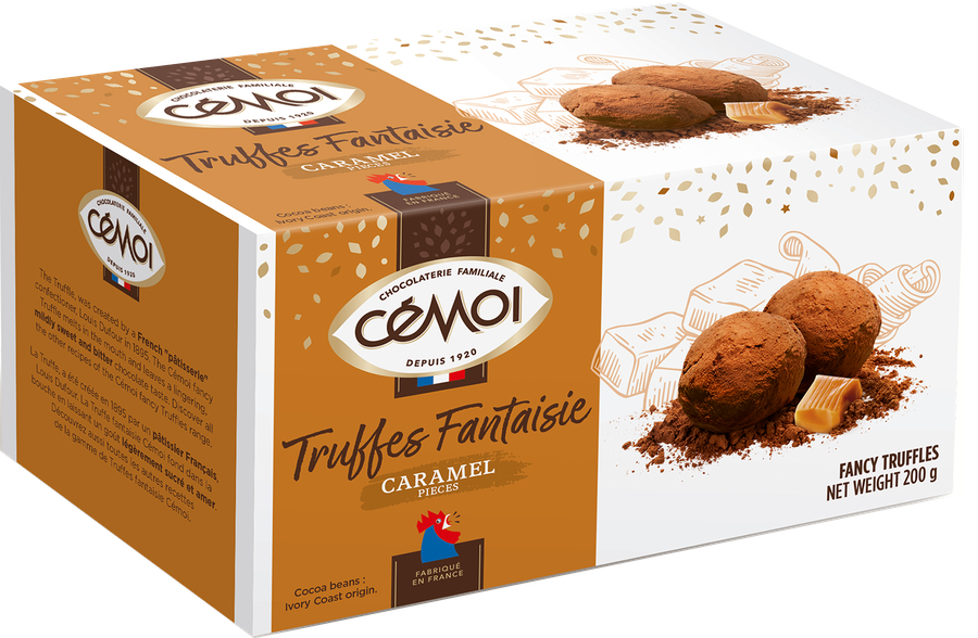 Конфеты CEMOI Шоколадные трюфели со вкусом и кусочками карамели, 200г, предпросмотр