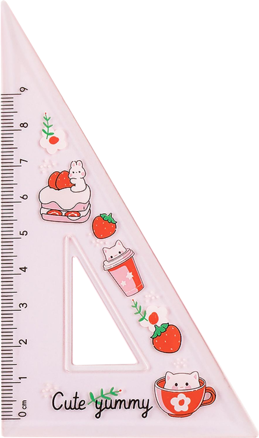 Набор чертежный MESHU Cute Kittens, линейка 15см, транспортир, 2 треугольника, предпросмотр