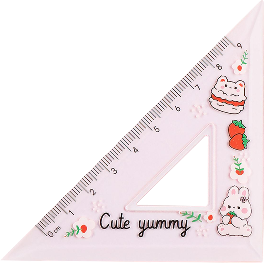Набор чертежный MESHU Cute Kittens, линейка 15см, транспортир, 2 треугольника, предпросмотр