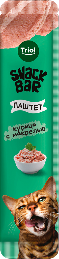 Лакомство для кошек TRIOL Паштет из курицы с макрелью, 40г, предпросмотр