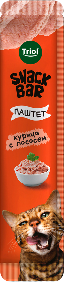 Лакомство для кошек TRIOL Паштет из курицы с лососем, 40г, предпросмотр