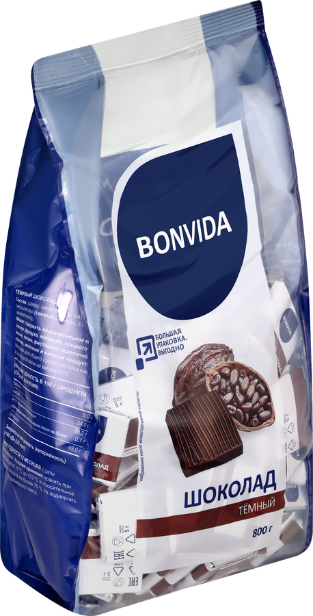 Шоколад темный BONVIDA, 800г, предпросмотр