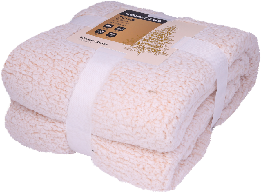 Плед HOMECLUB Bland 150х200см, меланж шерпа, Арт. ZL-MF2, предпросмотр