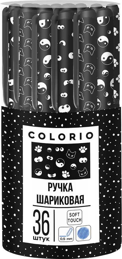 Ручка шариковая COLORIO софттач, синий, 0,5мм, Арт. COMB-US1-145-PVC36, предпросмотр