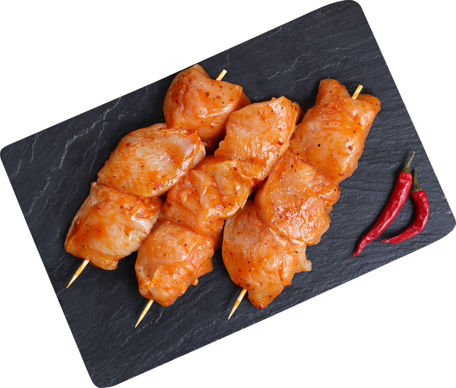Шашлык из куриного филе ЛЕНТА FRESH в маринаде манго-чили, превью