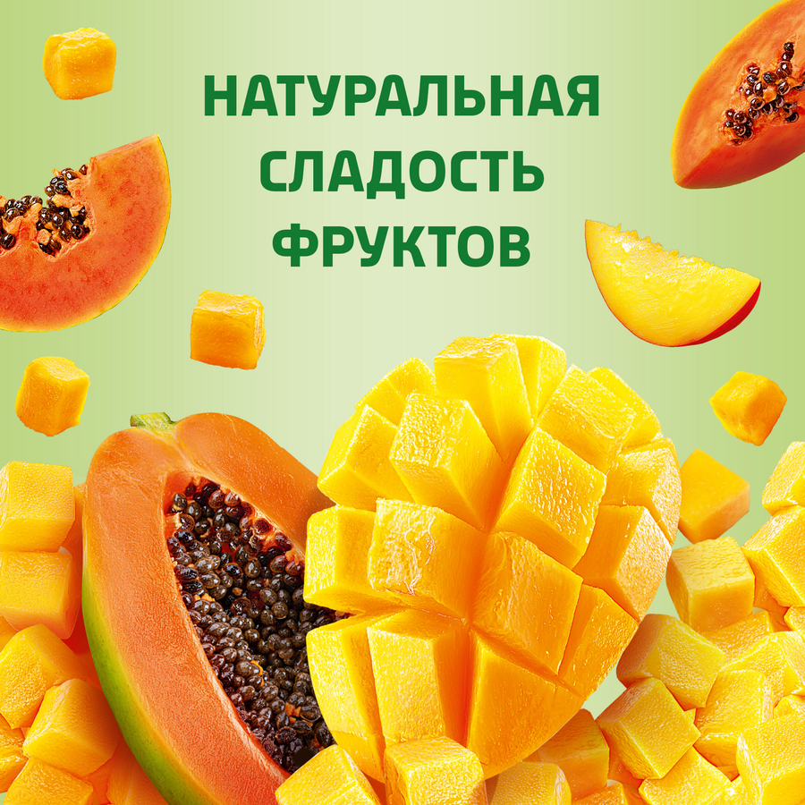 Йогурт питьевой АКТИБИО с манго и папайей 1,5%, без сахара, без змж, 260г, предпросмотр