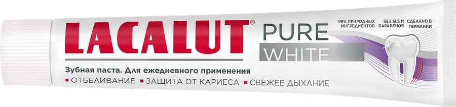 Зубная паста LACALUT Pure white с экстрактом папайи, 75мл, превью