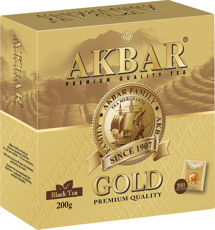 Чай черный AKBAR Голд мелкий, 100пак, предпросмотр