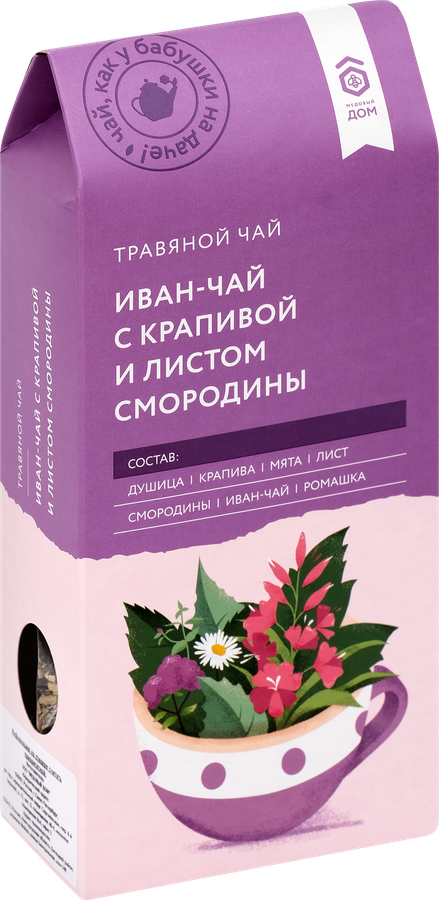 Напиток чайный МЕДОВЫЙ ДОМ Иван-чай с крапивой и листом смородины, 35г, превью