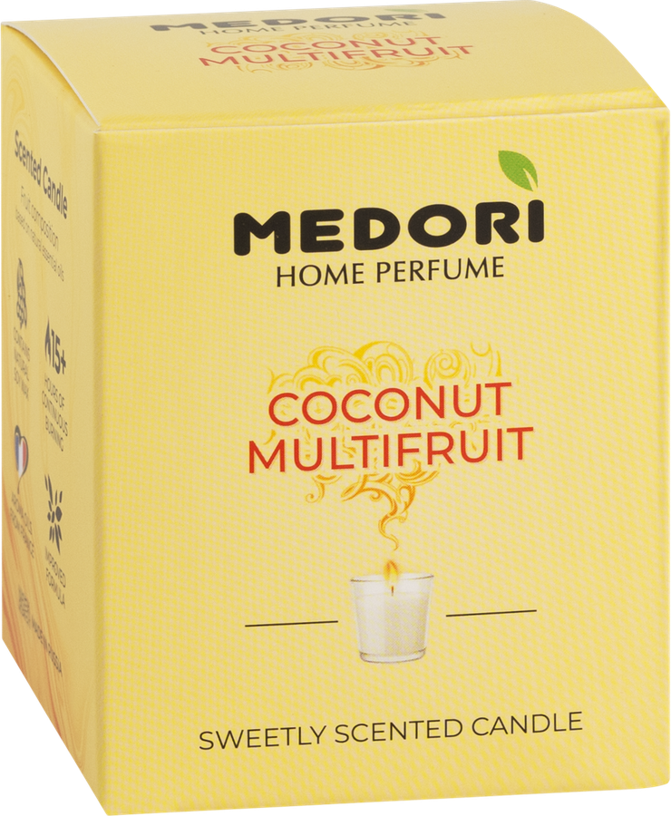 Свеча ароматическая MEDORI Coconut Multifruit, соевый воск, 70мл, Арт. MC-113, превью