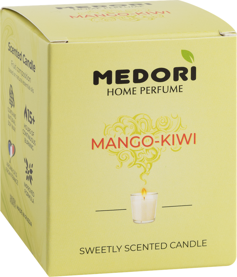 Свеча ароматическая MEDORI Mango Kiwi, соевый воск, 70мл, Арт. MC-114, превью