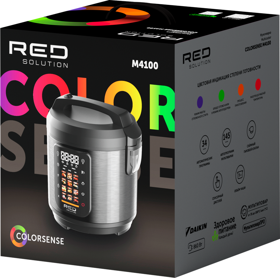 Мультиварка RED SOLUTION электронная сенсорная, 860Вт, Арт. M4100, предпросмотр
