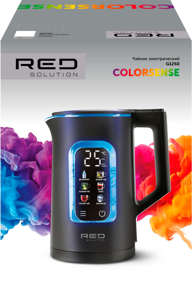 Чайник RED SOLUTION 1500Вт, 1.5л, пластик, стекло, Арт. G125D, предпросмотр