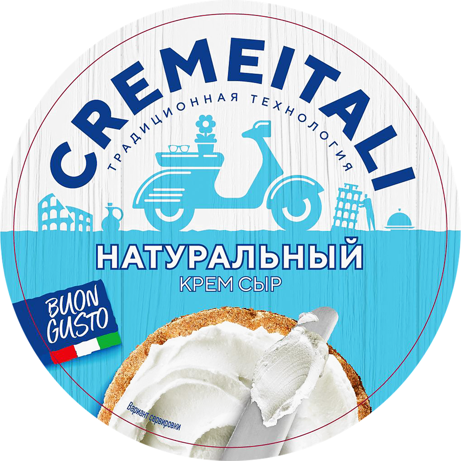 Сыр творожный CREMEITALI Крем сыр 60% натуральный, без змж, 140г, превью