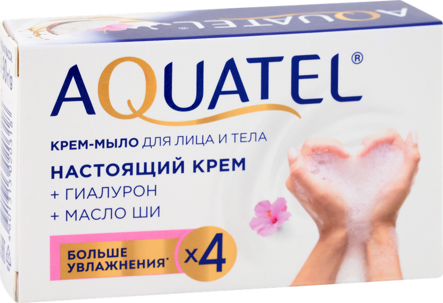 Крем-мыло твердое AQUATEL Кокосовое молочко, 90г, превью