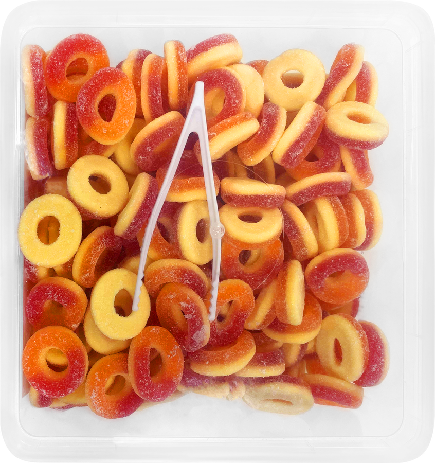 Мармелад жевательный BEBETO Peach Rings со вкусом персика, 1,08кг, превью