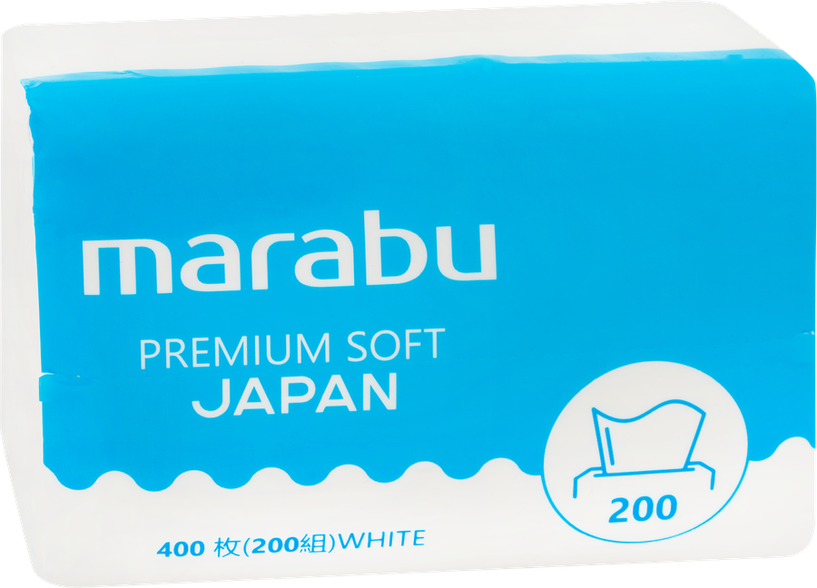 Салфетки бумажные MARABU 2-слоя, 200шт, предпросмотр