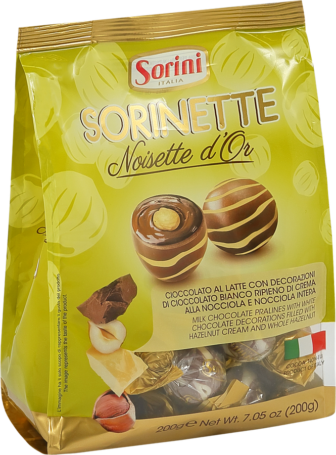 Конфеты HDI Noisette D'or пралине с ореховым кремом и цельным фундуком, 200г, превью