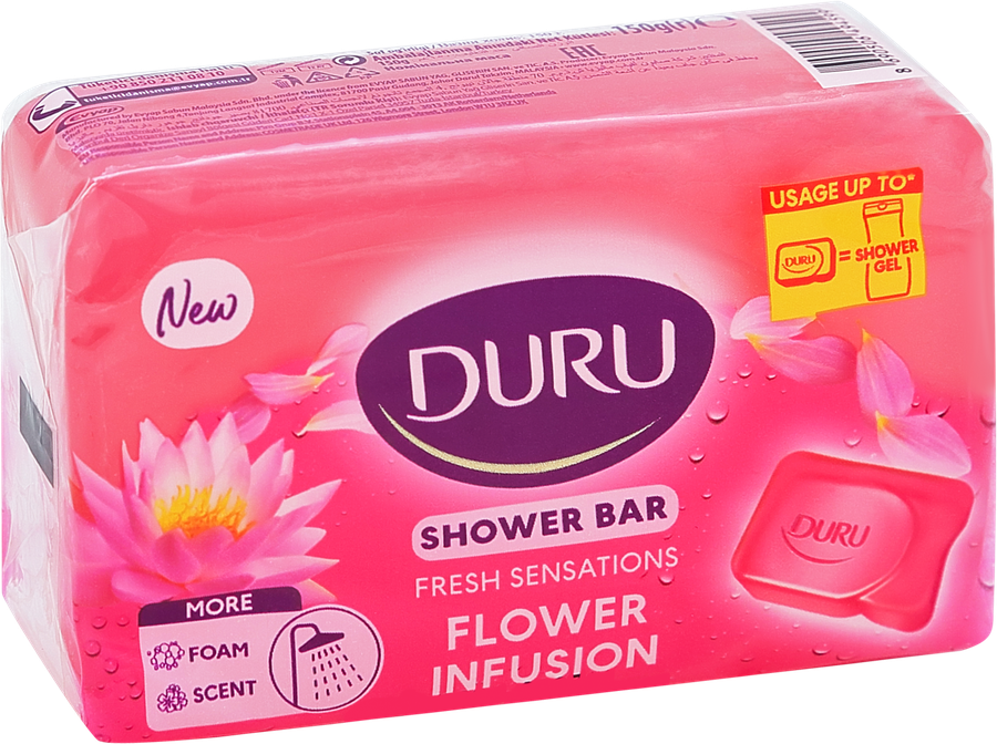 Мыло твердое для душа DURU Fresh sensation Цветочное наслаждение, 150г, предпросмотр