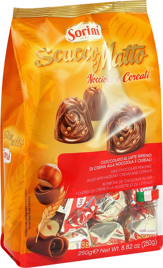 Конфеты HDI Scacco Matto пралине с ореховым кремом и злаками, 250г, предпросмотр