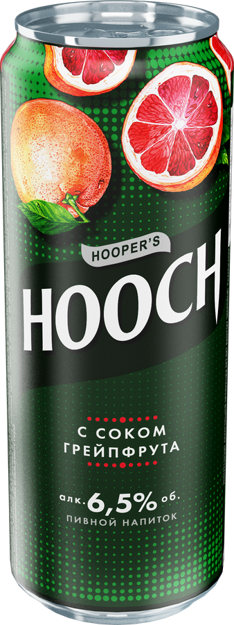 Напиток пивной HOOCH Супер с соком грейпфрута пастеризованный 6,5%, 0,45л, предпросмотр