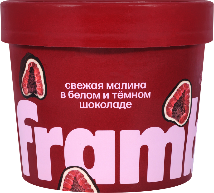 Малина быстрозамороженная FRAMBINI в белом и темном шоколаде, 130г, превью