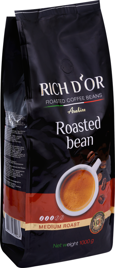 Кофе зерновой RICH DOR натуральный средняя обжарка, 1кг, превью