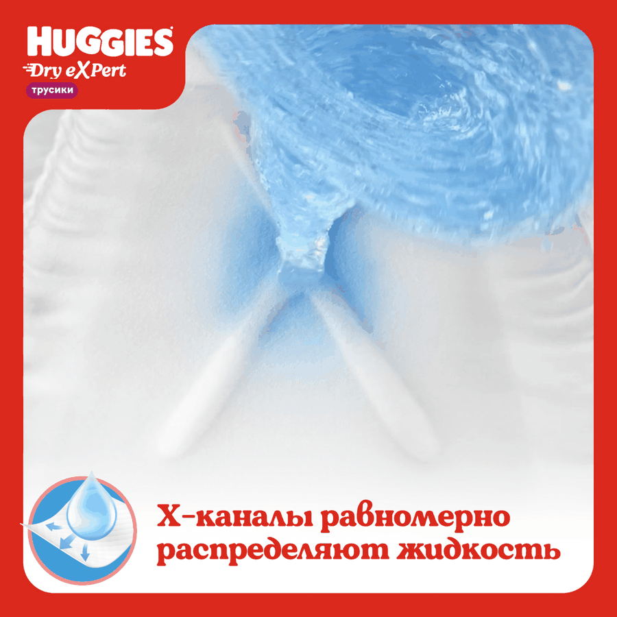 Подгузники-трусики HUGGIES Dry Expert 6 15–25кг, 36шт, предпросмотр