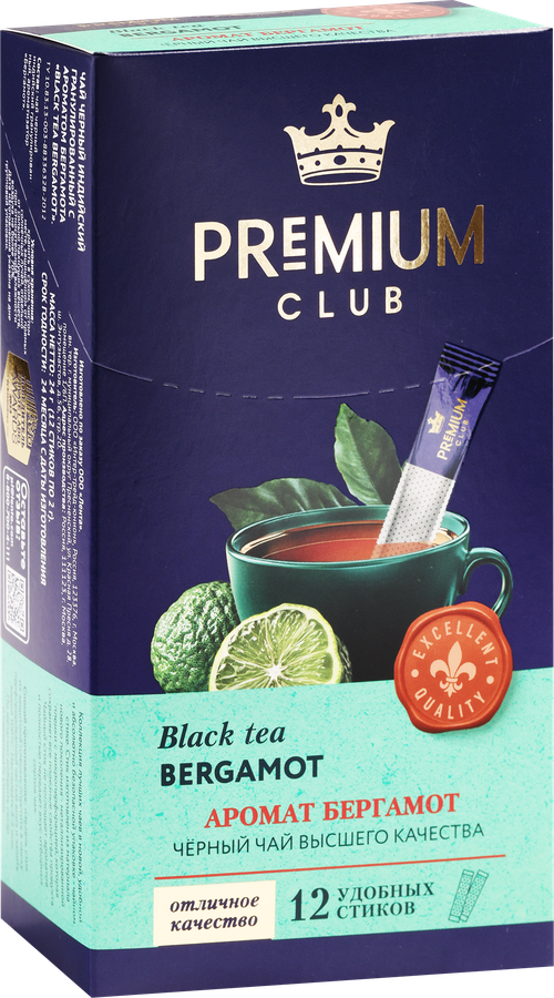 Чай черный PREMIUM CLUB с бергамотом, 12шт, предпросмотр