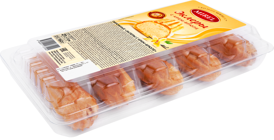 Пирожные MIREL Эклеры с крем-брюле, 160г, предпросмотр