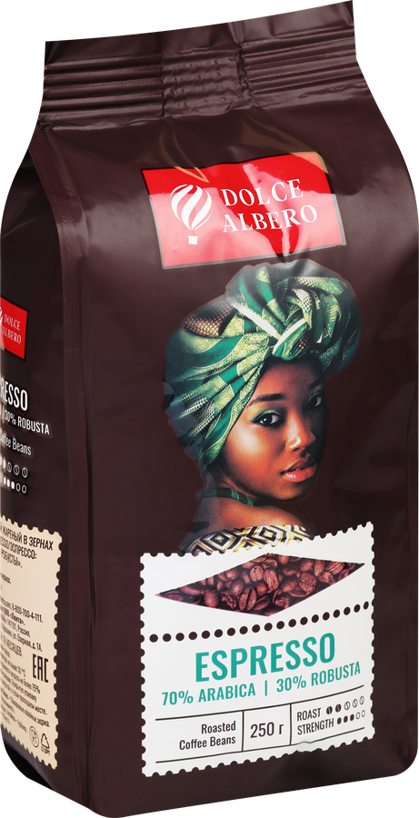 Кофе зерновой DOLCE ALBERO Espresso, 250г, предпросмотр