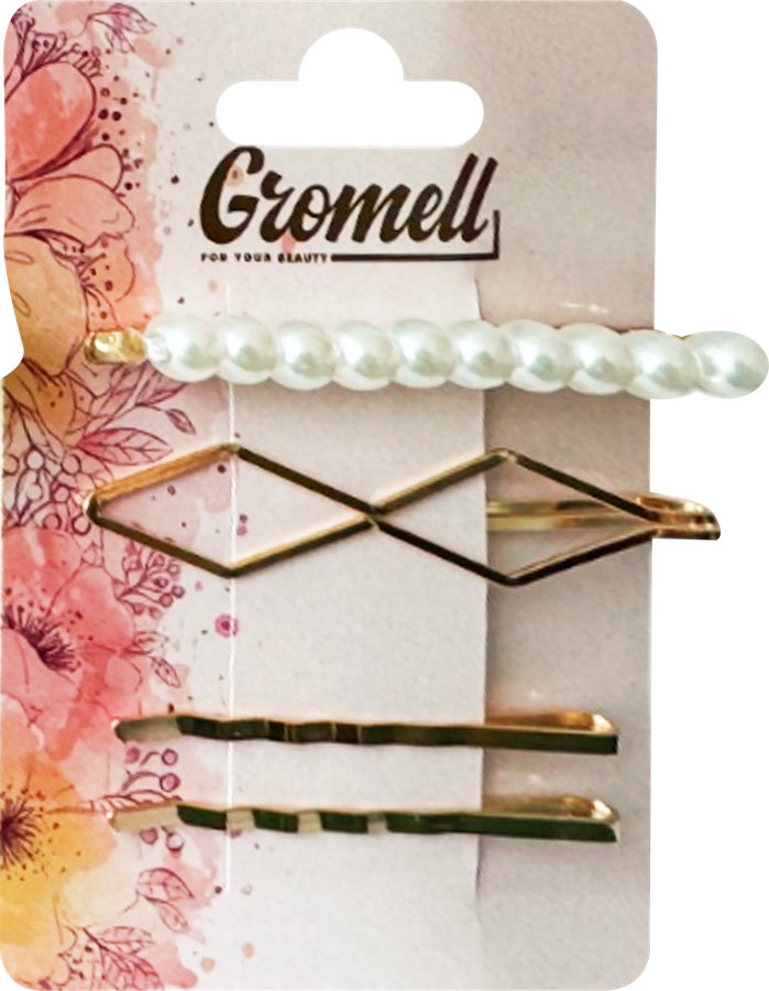 Зажим для волос GROMELL Арт. LZAZH003, 3шт, предпросмотр