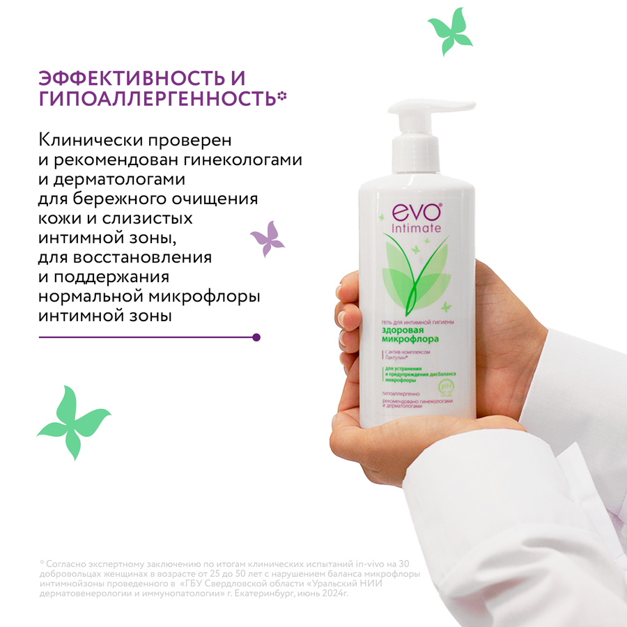 Гель для интимной гигиены EVO Intimate. Здоровая Микрофлора с комплексом Лактулин, 250мл, превью
