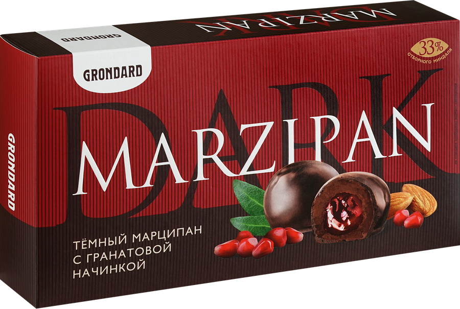 Конфеты GRONDARD глазированные марципановые с гранатовой начинкой, 126г, превью