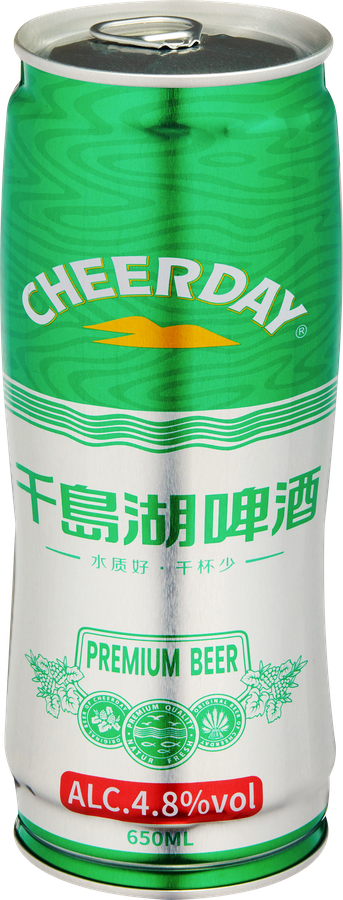 Пиво светлое CHEERDAY Premium пастеризованное фильтрованное 4,8%, 0,65л, предпросмотр