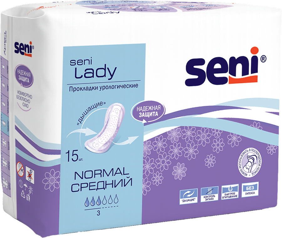 Прокладки урологические SENI LADY Normal, 15шт, превью