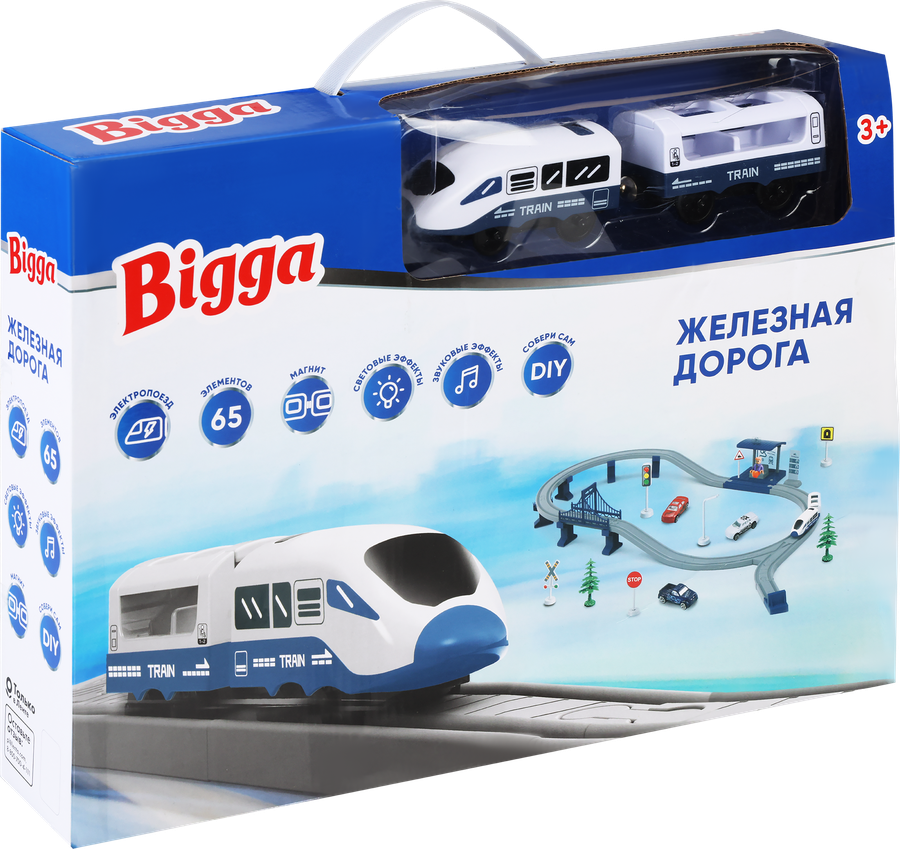 Набор игровой BIGGA Железная дорога, со световыми и звуковыми эффектами, Арт. YF2409082, предпросмотр