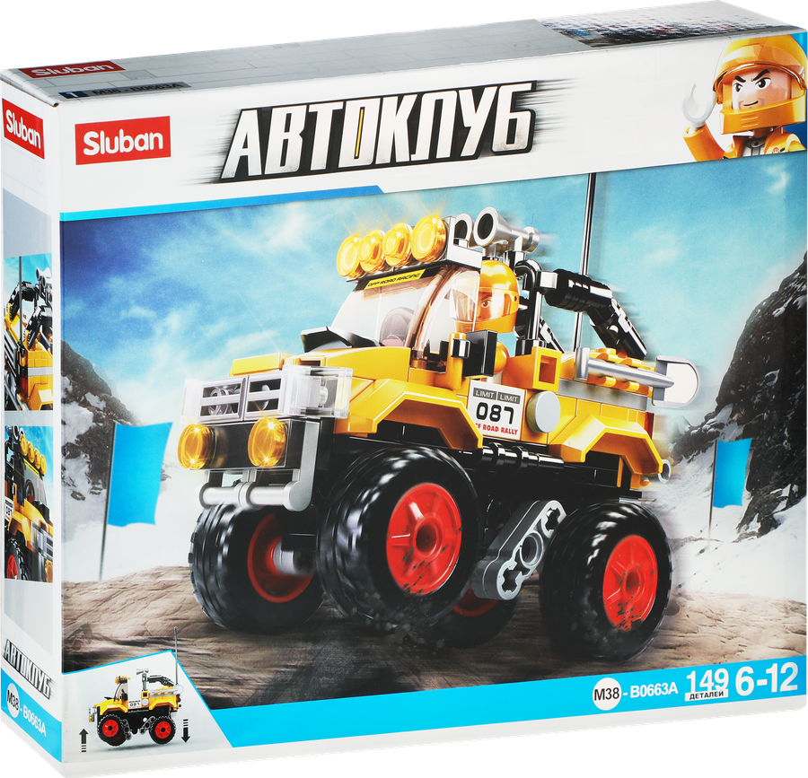 Конструктор SLUBAN Джип вездеход, 149 деталей, Арт. M38-B0663A, превью
