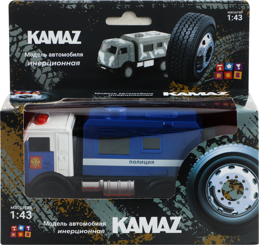 Машинка БЫСТРОТАЧКИ Kamaz 1:43, предпросмотр