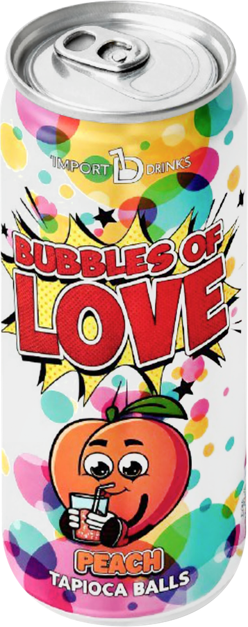 Напиток BUBBLES OFF LOVE Чайный напиток со вкусом персика с желейными шариками негазированный, 0.32л, предпросмотр