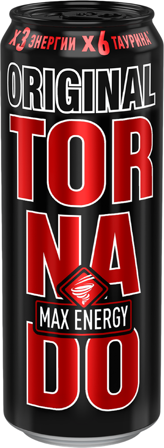 Напиток энергетический TORNADO Max Energy Original, 0.45л, превью