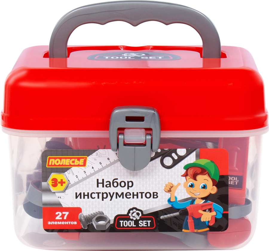 Игрушка ПОЛЕСЬЕ Набор инструментов в чемоданчике, Арт. 92427, предпросмотр