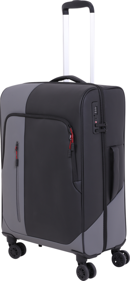 Чемодан INWIN р. L 28", черный, серый, Арт. JX2601-L, предпросмотр