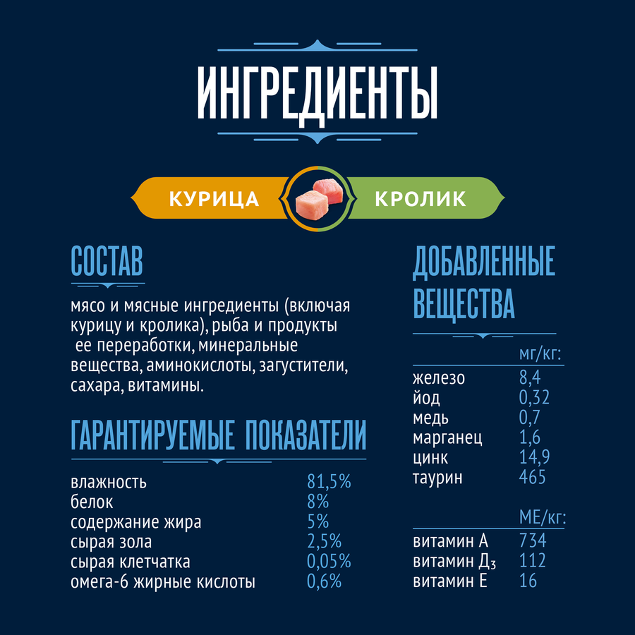 Корм влажный для кошек FELIX паштет со вкусом курицы и кролика, 75г, превью